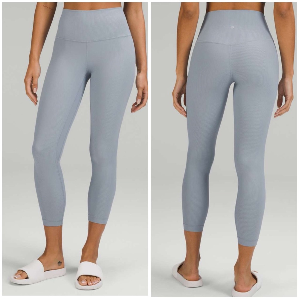 Lululemon align ribbed high rise leggings chambray blue 4
